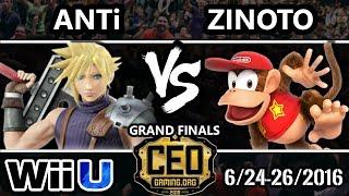 CEO 2016 Smash 4 - dT | ANTi (Mario, Diddy, Cloud) Vs. Pulse | Zinoto (Diddy Kong) - Grand Finals