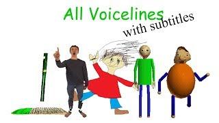 All Voicelines with Subtitles | Baldi's Basics in Education and Learning (v1.2)