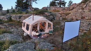 COMFORTABLE CAMPING ON THE ROCKS | Our Tent Ended Up Crooked!