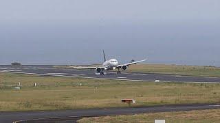 Landings and Take Offs with Crosswind at João Paulo II Airport, S.Miguel, Azores (LPPD).