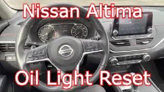 2022 Nissan Altima - Oil life Maintenance Reset