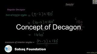 Concept of Decagon, Math Lecture | Sabaq.pk