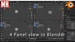 Blender tutorial for MAYA users : How to get your 4 panel view so it looks a bit more like Maya