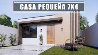 TE SORPRENDERÁ EL DISEÑO DE ESTA PEQUEÑA CASA MODERNA 7X4