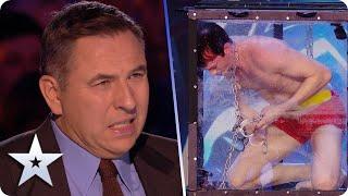 FEAR FACTOR! Christian Wedoy takes on TERRIFYING underwater stunt! | Auditions | BGT 2020