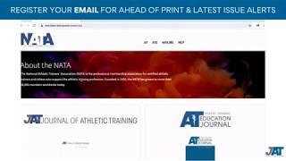 Sign Up for Email Alerts on the New Journal of Athletic Training Website