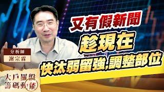 又有假新聞 趁現在,快汰弱留強,調整部位｜大戶羅盤籌碼動能 ｜謝宗霖