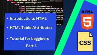 HTML Tutorial for Beginners | HTML Tags | HTML Table Tags | Web development for beginners