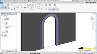 ایجاد پوشش برای دیوار کنار درب و اضافه نمودن فمیلی به پروژه در نرم افزار اتودسک رویت معماری آرکی...