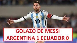 GOL DE MESSI DE TIRO LIBRE - ARGENTINA 1 ECUADOR 0