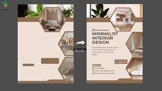 How to Create A Interiors Flyer Design | CorelDRAW Tutorial | Flyer Template Design For Beginners