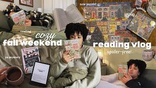 cozy fall weekend reading vlog   ️  cozy hobbies, preparing for vacation & clean with me