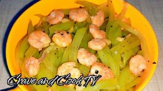 Stir-fry Chayote with shrimp// Super easy to cook, simpleng lutong gulay na pinasarap.
