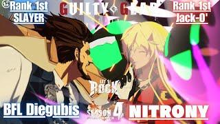 GGSTRank 1st SLAYER / スレイヤー [ BFL Diegubis ] vs Rank 1st Jack-O' / ジャックオー [ NITRONY ] Guilty Gear