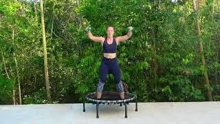 30 Mins Rebounding Workout Focusing on Abs & Arms with Weights JumpSport Trampoline. May 2022 120BPM