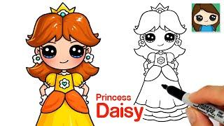 How to Draw Princess Daisy | Super Mario