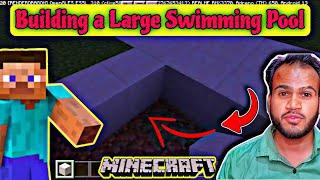 I'm Building a Large Swimming Pool in Minecraft