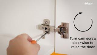 CLIP top BLUMOTION 110° Height Adjustment: How to straighten uneven cabinet doors