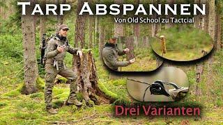 3x einfache Schnurspanner & Schnurknoten für Anfänger / Bushcraft / Survival / Outdoor