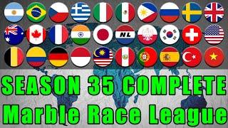 Marble Race League Season 35 Complete Race in Algodoo / Marble Race King