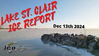 Lake St  Clair Michigan Ice Report 12-13-24   4K