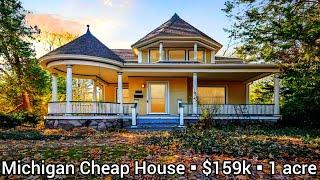 Michigan Cheap Houses For Sale | $159k | 1 acre | 4bd | 2ba| Cheap Old Houses | Michigan Real Estate