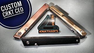 Custom CRKT CEO Handmade Brass or Copper Knathan's Knives