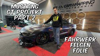 Mustang GT Projekt Part 2 gepfeffert Fahrwerk Wheelforce Felgen Folie Digitaldruck by CR CarWrapping