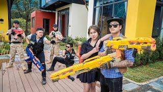 Nerf Guns War : Couple S.W.A.T Of TTNerf Team Fight Evil Squad Boss XX Criminal