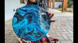 (02) OCEAN POUR Process video - Acrylic Pouring