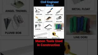 Mason Tools Used in construction || Civil Engineer World || #shorts