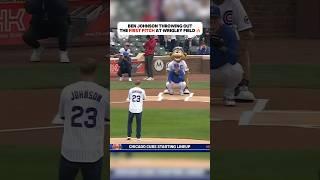 Ben Johnson throwing out the 1st Pitch at Wrigley