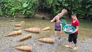 The Boy and the old lady bought a cage to catch fish, released the cage to catch fish to sell