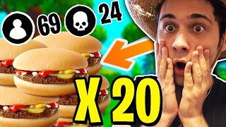 MANGIO 1 HAMBURGER del MCDONALDS per OGNI KiLL con LUKE *HO ESAGERATO* FORTNITE ITA