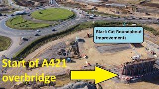 Black Cat A1 Roundabout Roadworks and A428 Bridge Construction