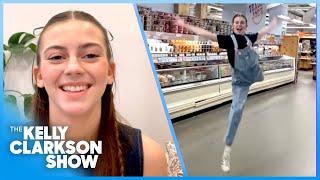 Kelly Clarkson Meets TikTok's Viral Trader Joes Dancer