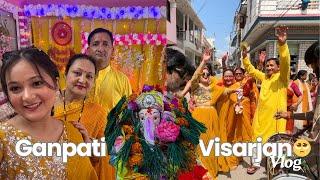 Ganpati Visarjan Vlog|| This hurt most || Bye Bye Bappa || Agle Baras tu jaldi aana || Vatsala Negi