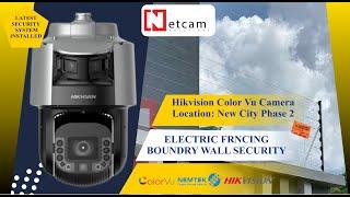 ColorVu Camera ,electric fencing Installed in NewCity 2by Netcam solutions#netcamsolutions#hikvision