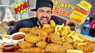 تحدي اكل صندوق من الدجاج المقلي المقرمش حجم حفلات - Party Size Fried & Crispy Chicken Box Challenge