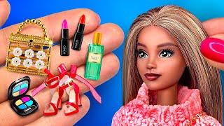 12 DIY steps to TRANSFORM BARBIE, MINI BRANDS FASHION + DIY clothes for a DOLL