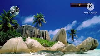 DVD Player La Digue Islands HD beachs Background