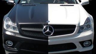 Mercedes SL Two Faced Car Wrap Sticker City