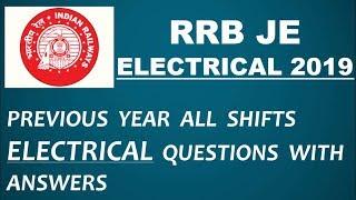 RRB JE Previous  papers | All Shifts Electrical Questions|