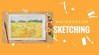 Watercolor Sketching | Art by Taqwa | Paint with me