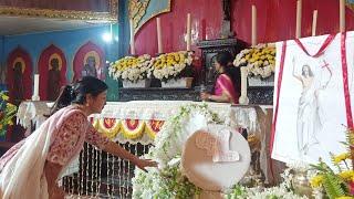 Decoration in Kalimpong St Teresa church for Easter Sunday l