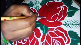 Easy and simple painting tutorial pillow cover design!!