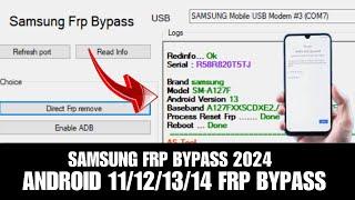 SAMSUNG ANDROID 13/14/12 FRP BYPASS NEW TOOL | SAMSUNG FRP BYPASS 2024