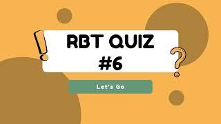 RBT Practice Exam - Quiz 6 | Quizzma