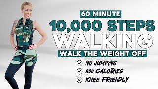 10000 STEPS WALKING WORKOUT | 10K Steps Challenge! 1 Hour Fat Burning Endurance Knee Friendly