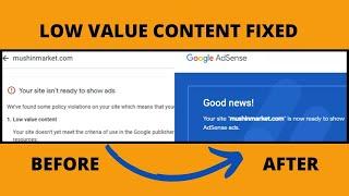 How to Fix “Low Value Content” in 2024 ll Best Method For Adsense Approval